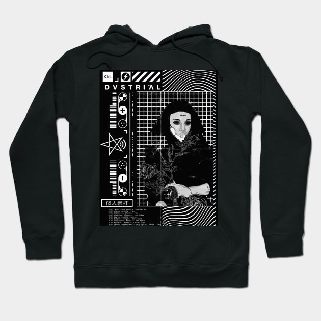 Cyberpunk Vaporwave Gothic Girl Hoodie by OWLvision33